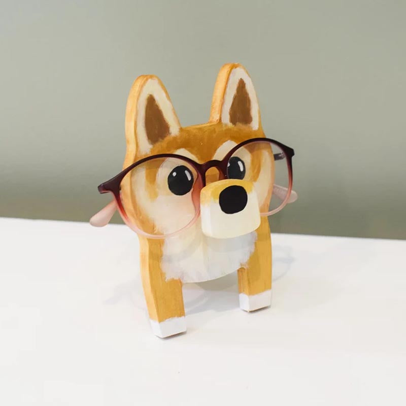 Handmade Glasses Stand F259 Lovely ShibaInu-Jolura