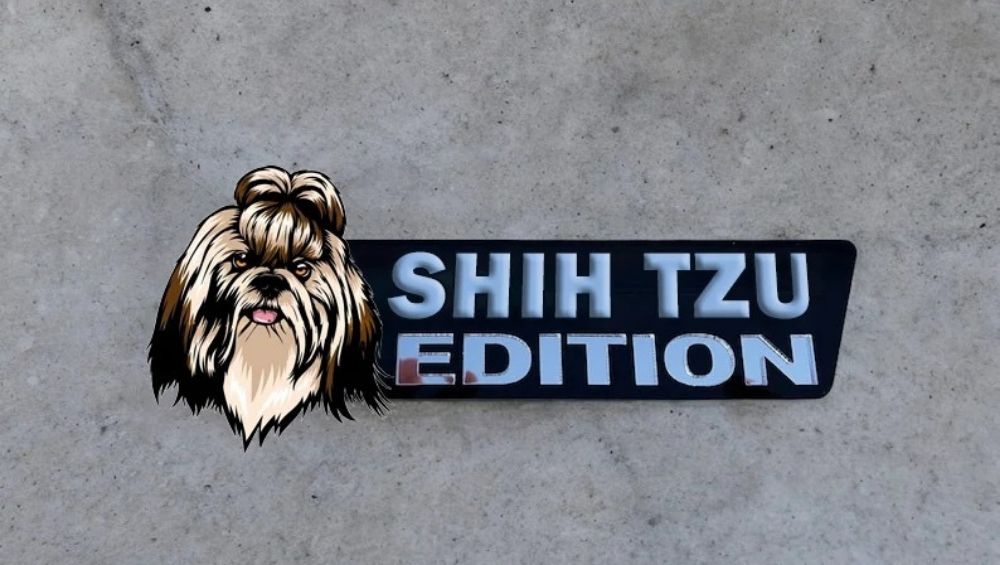 Shih Tzu Car Badge Laser Cutting Car Emblem CE060-Jolura