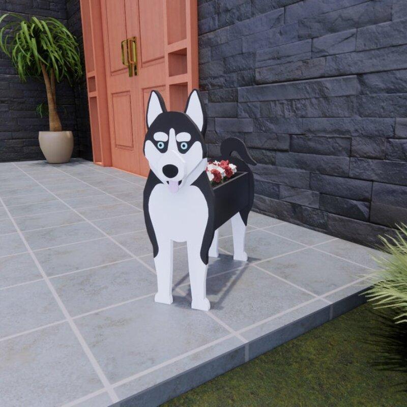 Siberian Husky Planter AP027-Jolura