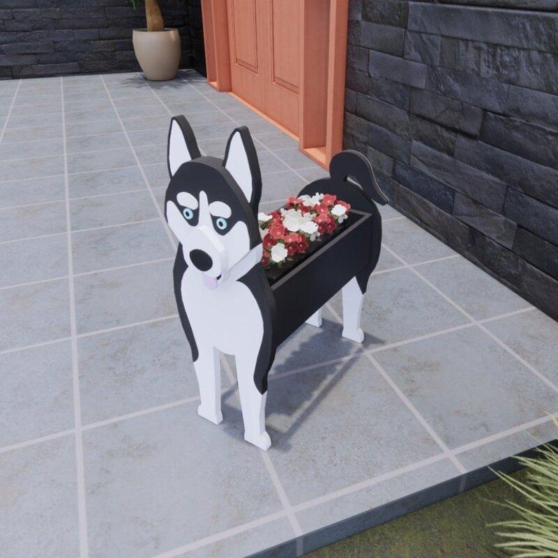 Siberian Husky Planter AP027-Jolura