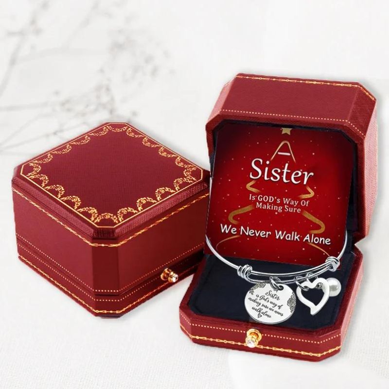 A Sister Is God's Way Of Making Sure We Never Walk Alone Bangle-Jolura