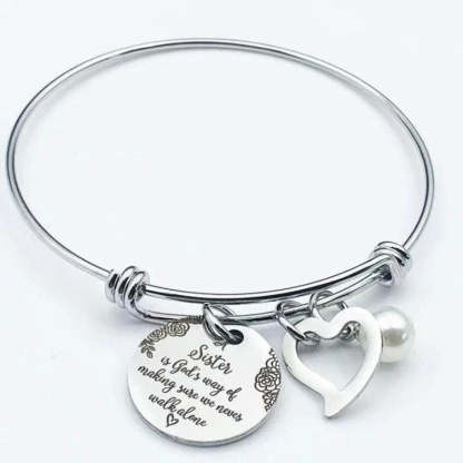 A Sister Is God's Way Of Making Sure We Never Walk Alone Bangle-Jolura