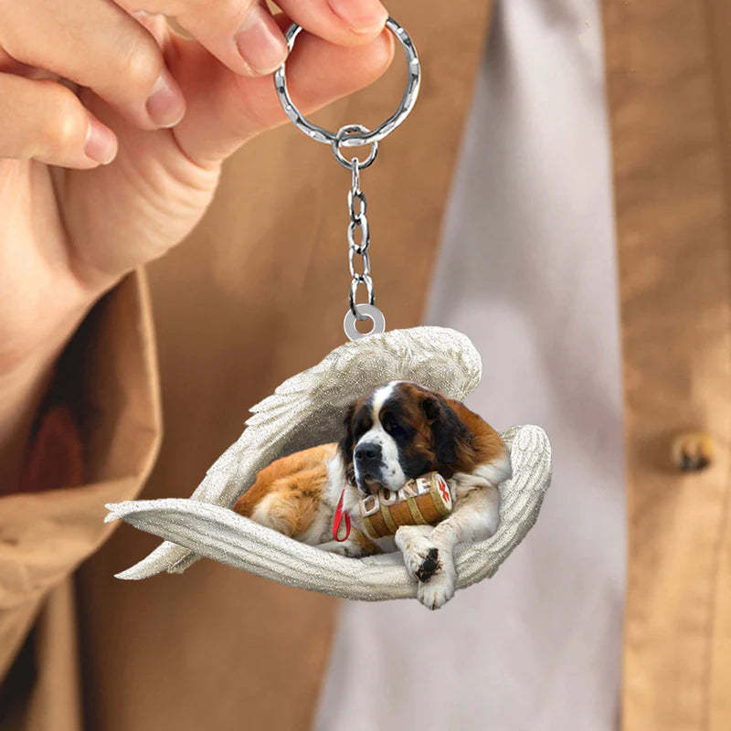 Sleeping Angel Acrylic Keychain St Bernard SA079-Jolura