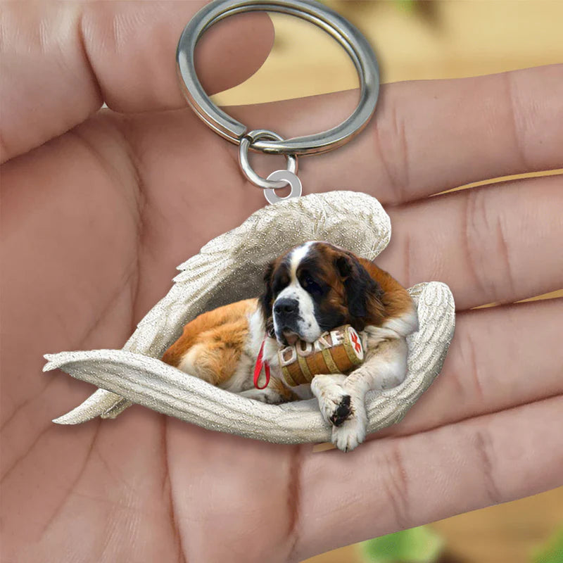 Sleeping Angel Acrylic Keychain St Bernard SA079-Jolura