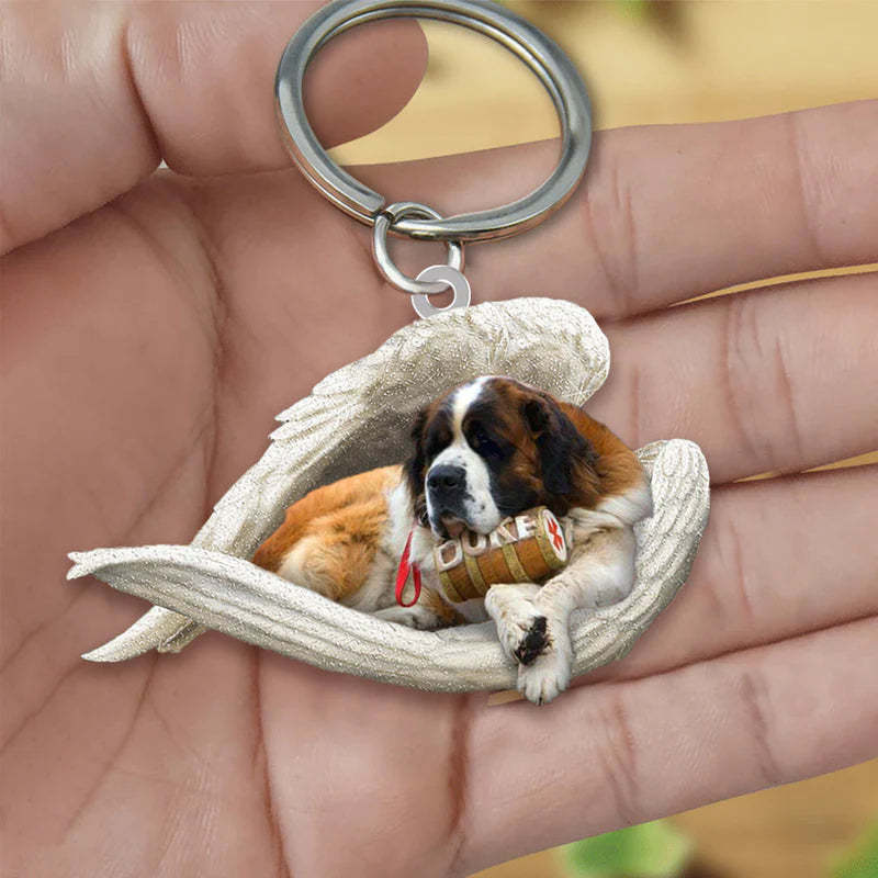 Sleeping Angel Acrylic Keychain St Bernard SA079-Jolura