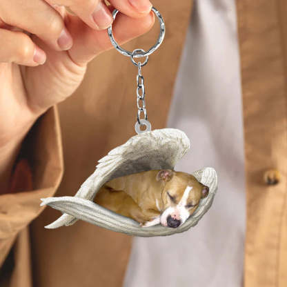 Sleeping Angel Acrylic Keychain Staffordshire Bull Terrier SA075-Jolura