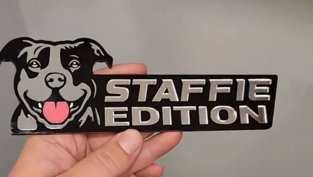 Staffordshire Terrier Car Badge Laser Cutting Car Emblem CE079-Jolura