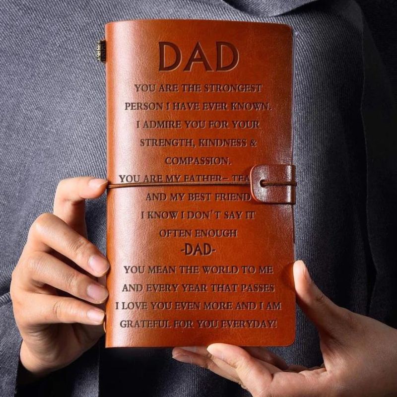 To My Dad - You Are The Strongest - Vintage Journal Notebook-Jolura