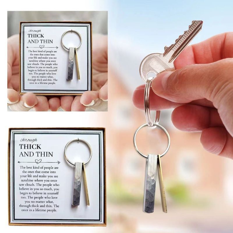 Through Thick and Thin Keychain - Best Friend Gift-Jolura