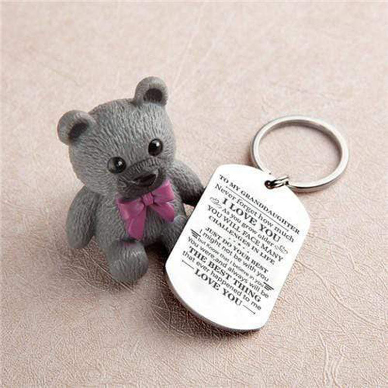 To My Granddaughter - Just Do Your Best - Inspirational Keychain-Jolura