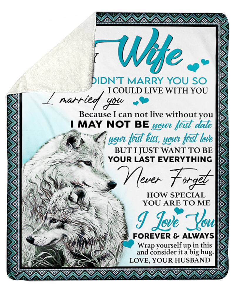 To My Wife - Wolf A245 - Premium Blanket-Jolura
