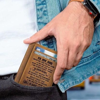 Mom&Dad To Son - No Matter What I Will Always Love You - Card Wallet-Jolura