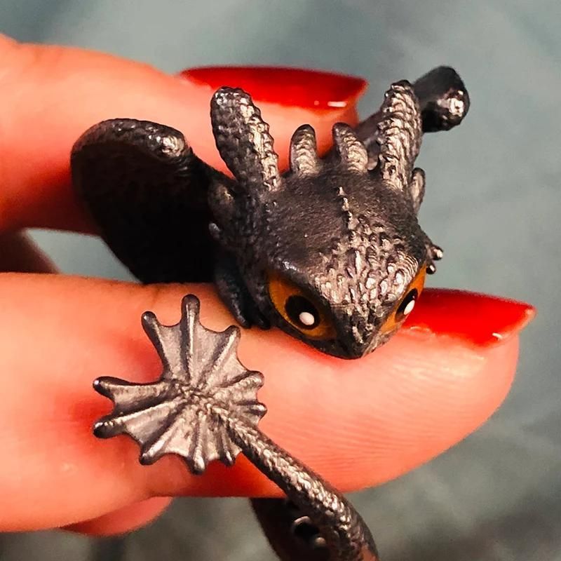 To My Love - Adjustable Toothless Couple Rings-Jolura