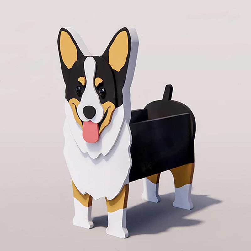 Tricolor Corgi Planter AP105-Jolura