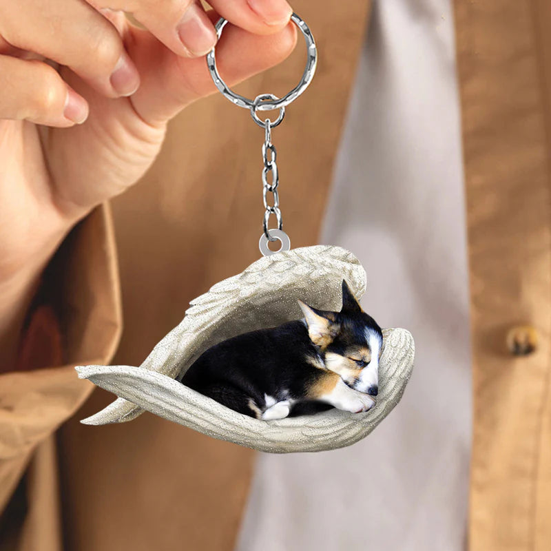 Sleeping Angel Acrylic Keychain Tricor Corgi SA104-Jolura