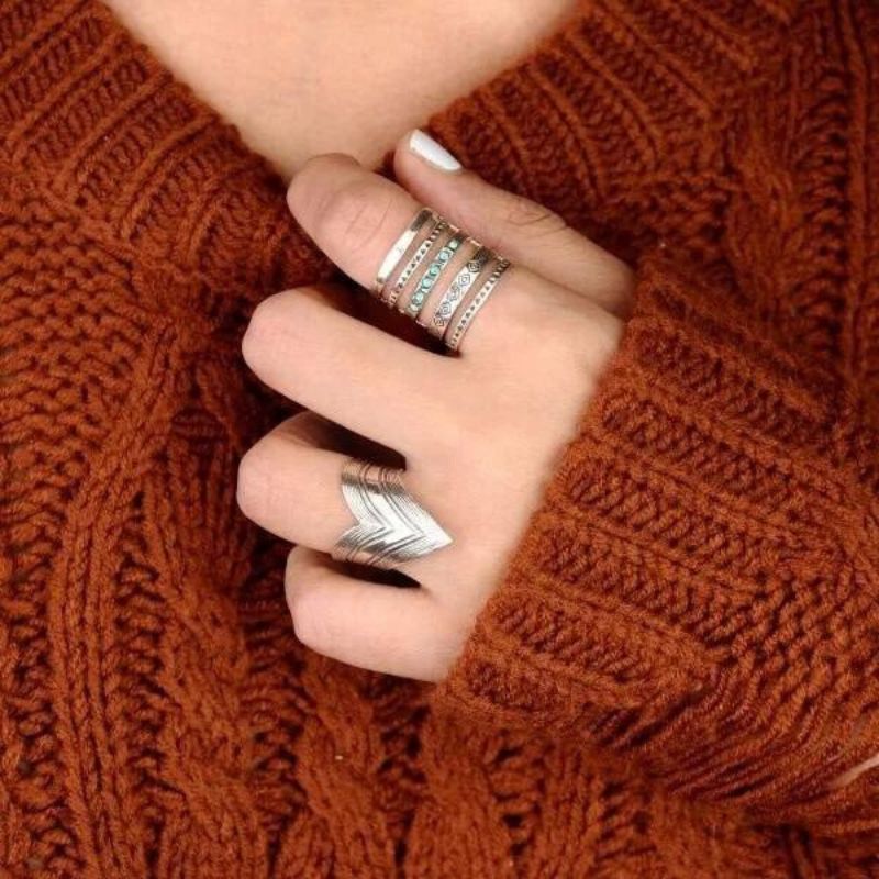 ❤️Silver Southwestern Style Turquoise Ring-Jolura