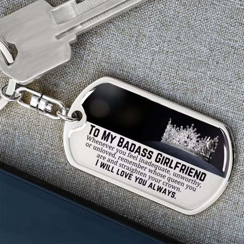 To My Badass Girlfriend - I Will Love You Always - Personalized Keychain-Jolura
