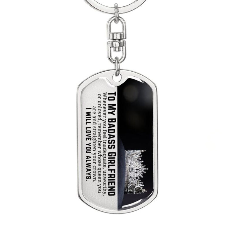 To My Badass Girlfriend - I Will Love You Always - Personalized Keychain-Jolura