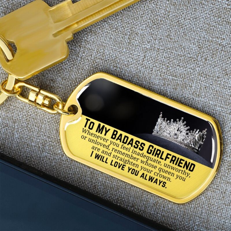 To My Badass Girlfriend - I Will Love You Always - Personalized Keychain-Jolura