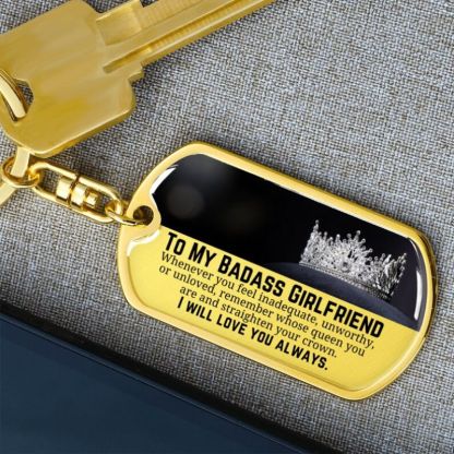 To My Badass Girlfriend - I Will Love You Always - Personalized Keychain-Jolura