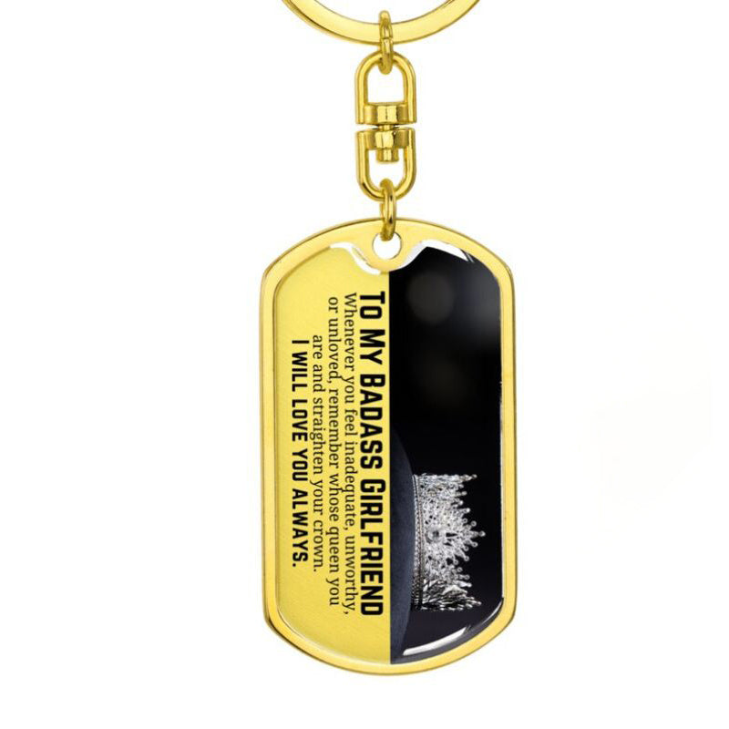 To My Badass Girlfriend - I Will Love You Always - Personalized Keychain-Jolura