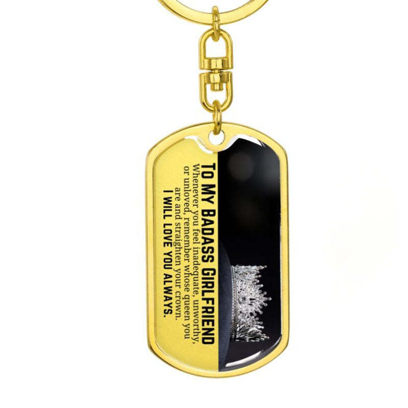 To My Badass Girlfriend - I Will Love You Always - Personalized Keychain-Jolura
