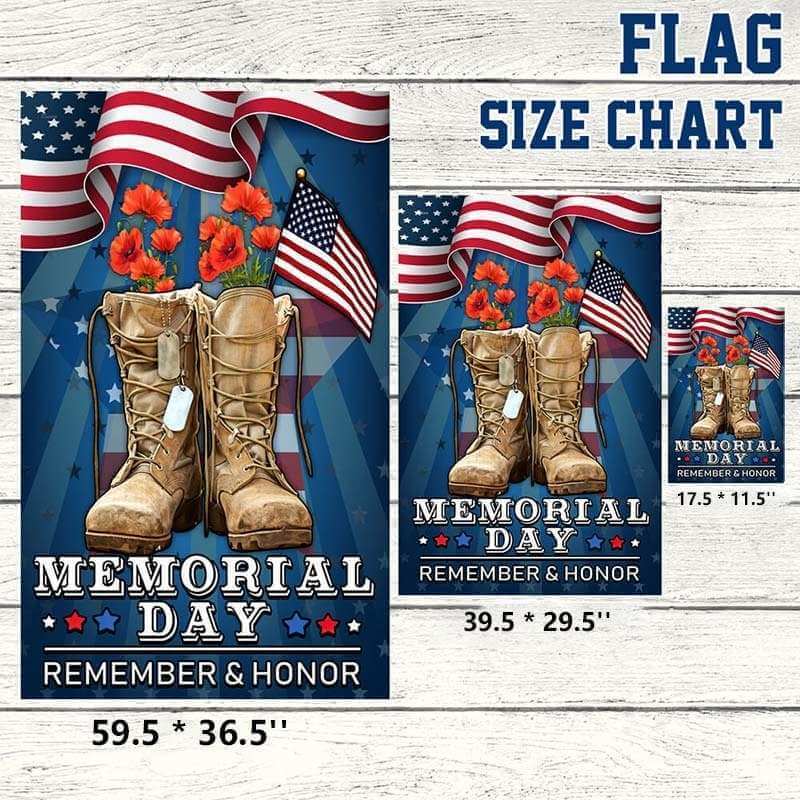 Memorial Day Veteran Remember and Honor Flag-Jolura