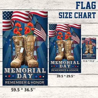 Memorial Day Veteran Remember and Honor Flag-Jolura