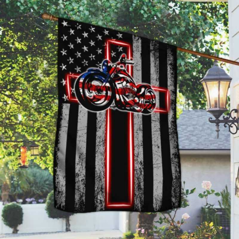 Motorbike Flag Jesus Motorcycle American Flag-Jolura