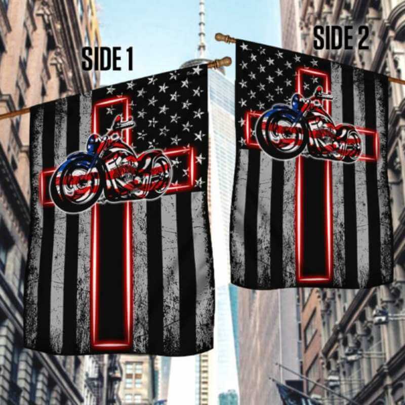 Motorbike Flag Jesus Motorcycle American Flag-Jolura