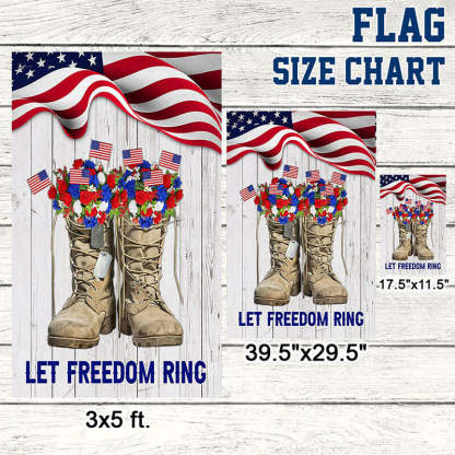 Veteran Boots Flag Thank You Veterans Let Freedom Ring-Jolura
