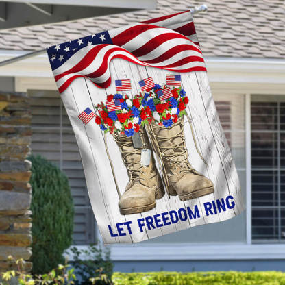 Veteran Boots Flag Thank You Veterans Let Freedom Ring-Jolura