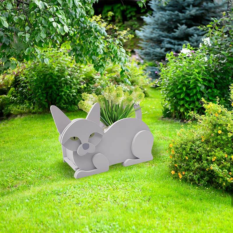 White Cat Planter AP079-Jolura
