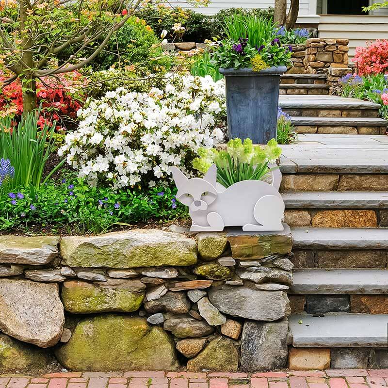 White Cat Planter AP079-Jolura