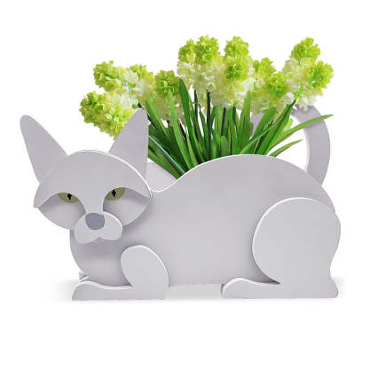 White Cat Planter AP079-Jolura