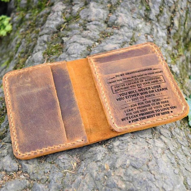 To My Granddaughter - Leather Bifold Wallet-Jolura