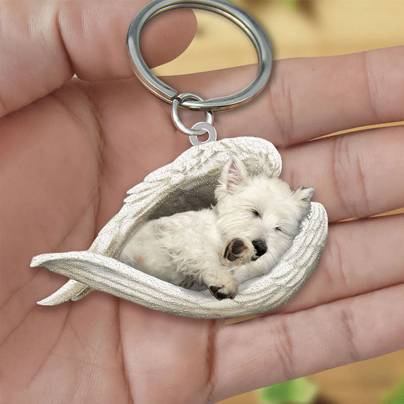 Sleeping Angel Acrylic Keychain West Highland SA002-Jolura