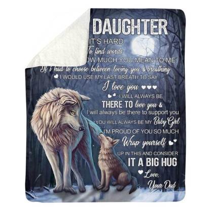 To My Daughter - From Dad - A323 - Premium Blanket-Jolura