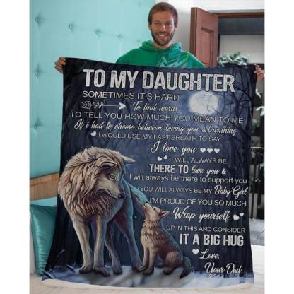 To My Daughter - From Dad - A323 - Premium Blanket-Jolura
