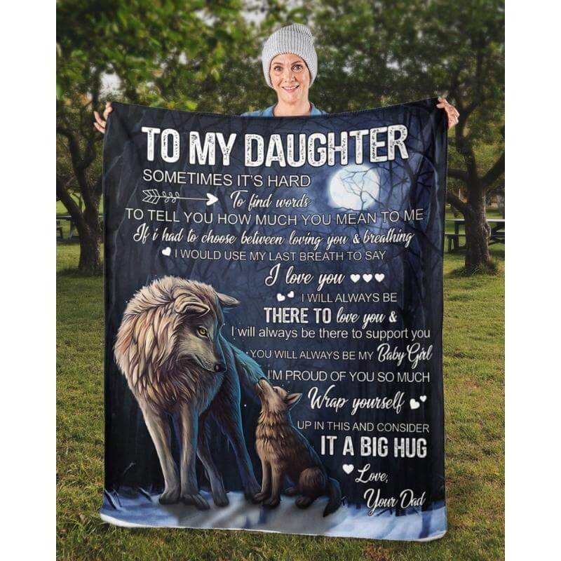 To My Daughter - From Dad - A323 - Premium Blanket-Jolura