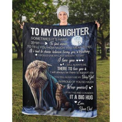 To My Daughter - From Dad - A323 - Premium Blanket-Jolura