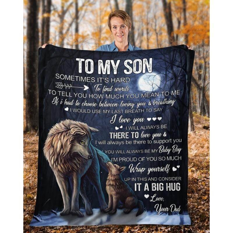 To My Son - From Dad - A323 - Premium Blanket-Jolura