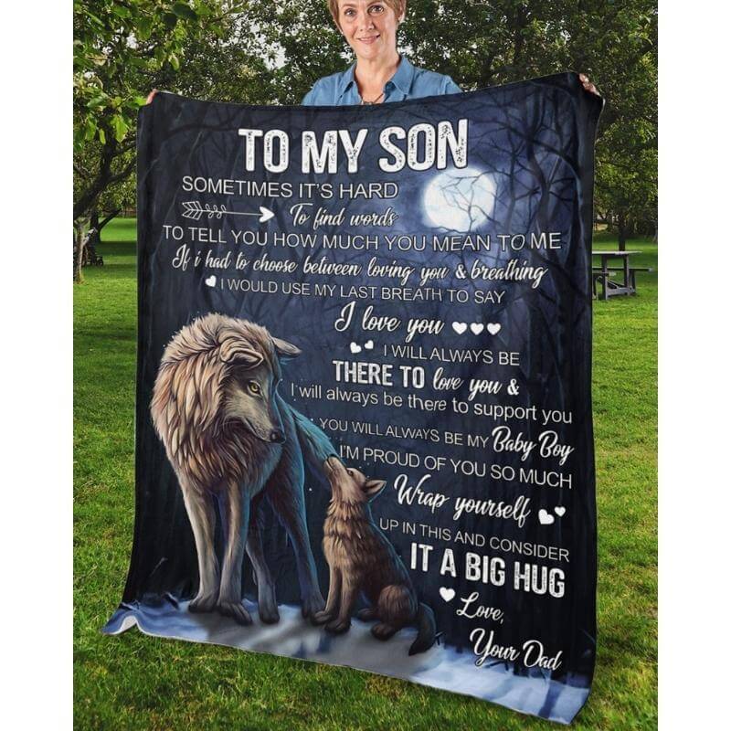 To My Son - From Dad - A323 - Premium Blanket-Jolura