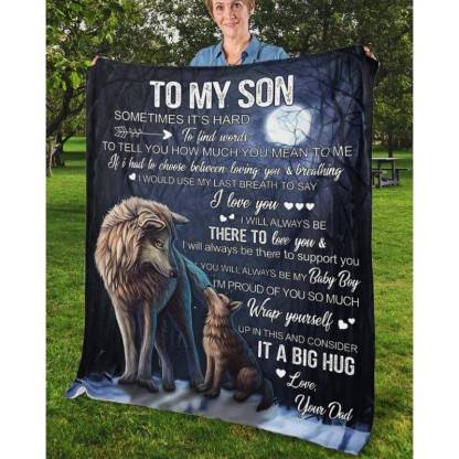 To My Son - From Dad - A323 - Premium Blanket-Jolura
