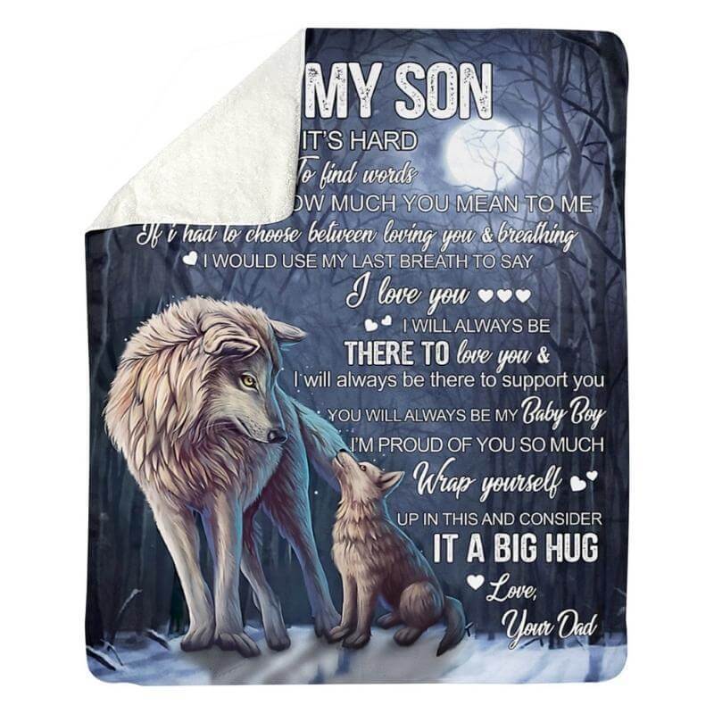 To My Son - From Dad - A323 - Premium Blanket-Jolura