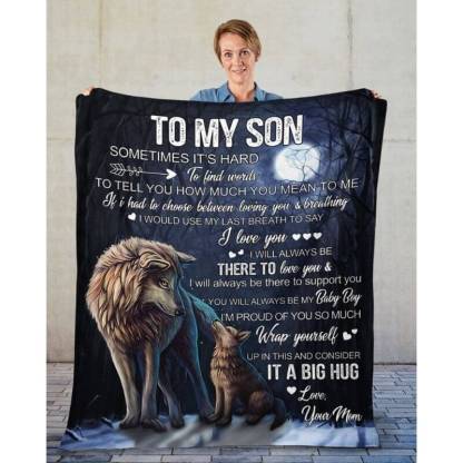 To My Son - From Mom - A323 - Premium Blanket-Jolura