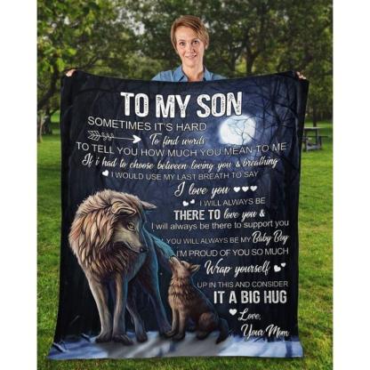To My Son - From Mom - A323 - Premium Blanket-Jolura