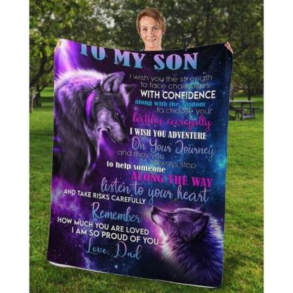 To My Son - From Dad - A354 - Premium Blanket-Jolura