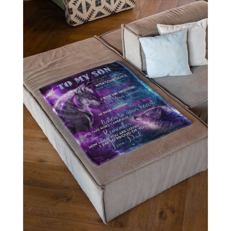 To My Son - From Dad - A354 - Premium Blanket-Jolura