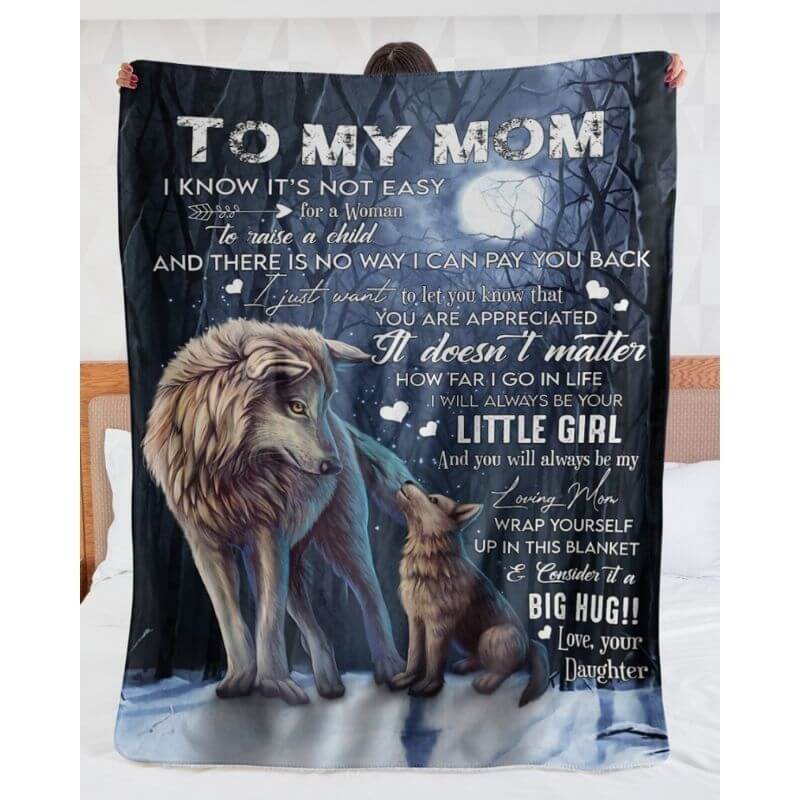 To My Mom - From Daughter - A371 - Premium Blanket-Jolura